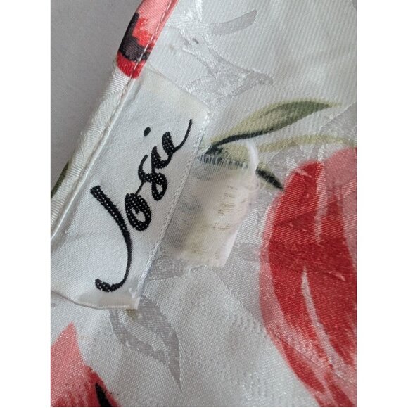 Vintage Josie Floral Lace Trim Nightie w/ Matching Robe Coquette Sexy Silky EUC - Picture 9 of 10